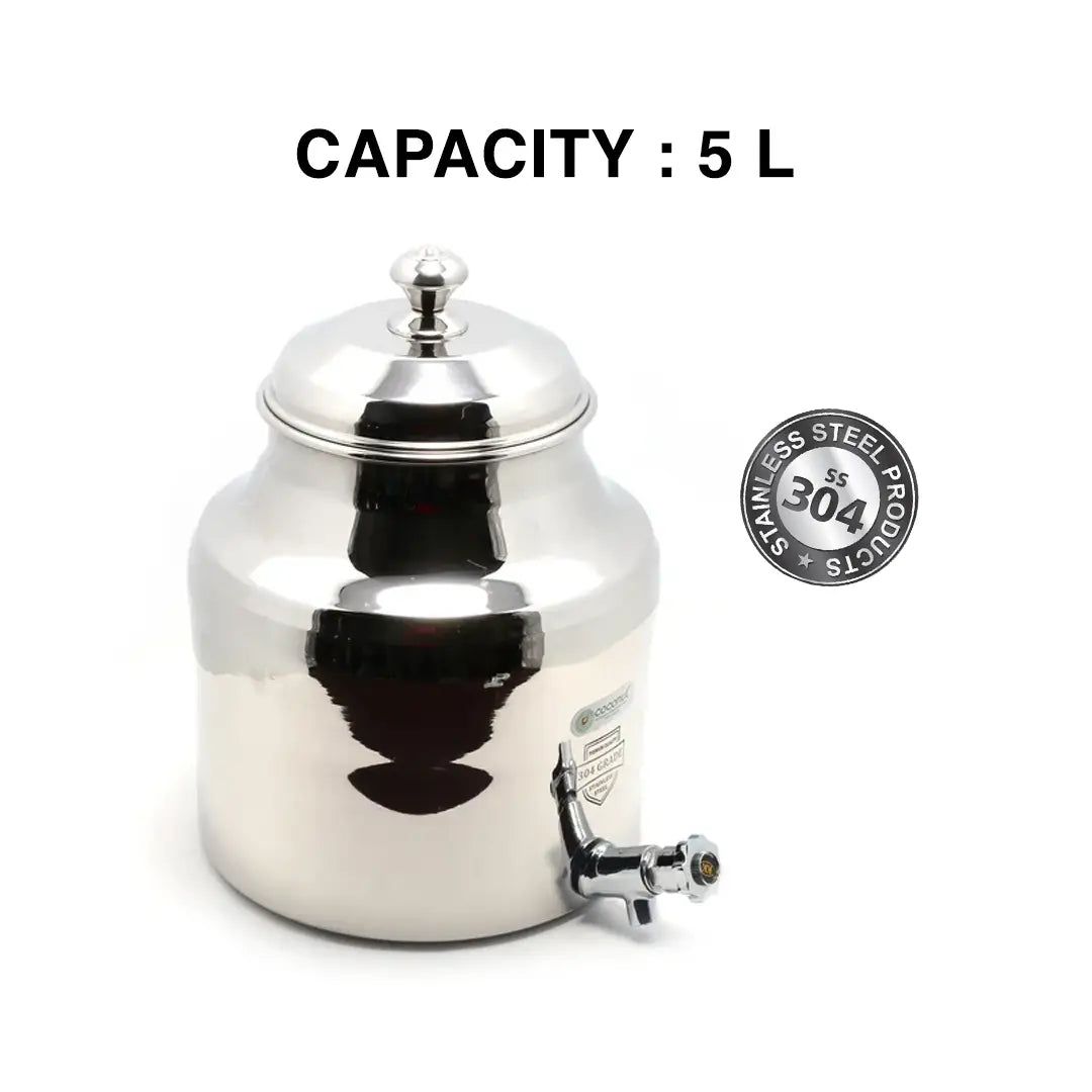 Stainless Steel Water Dispenser – 5 L (304 Grade)